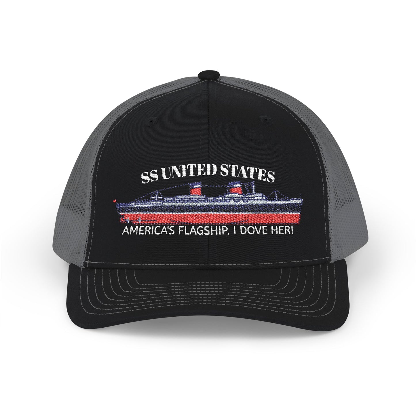 SS United States Trucker Cap - AMERICA'S FLAGSHIP, I DOVE HER!